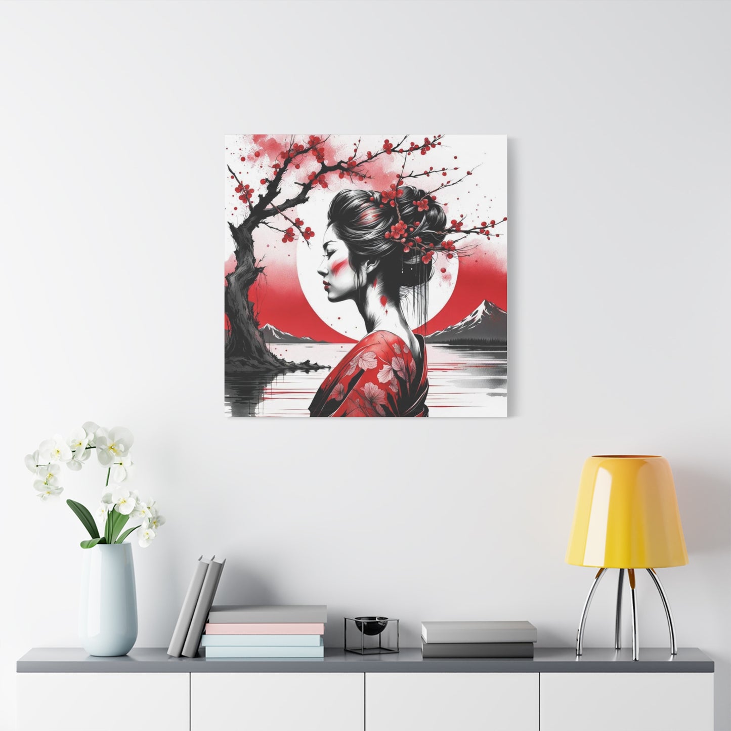 Beautiful Woman Asian Abstract Art