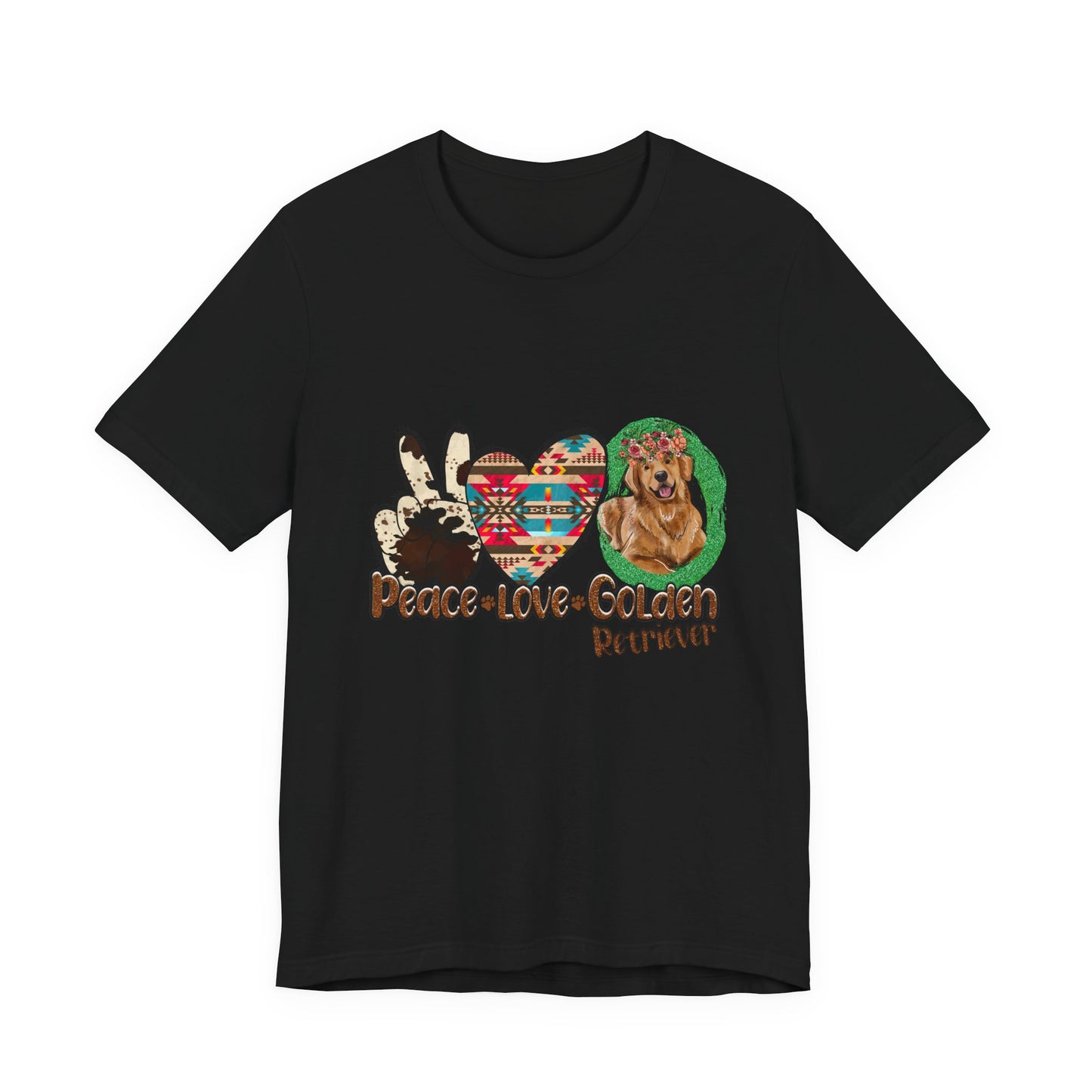 Peace, Love Golden Retriever T-Shirt