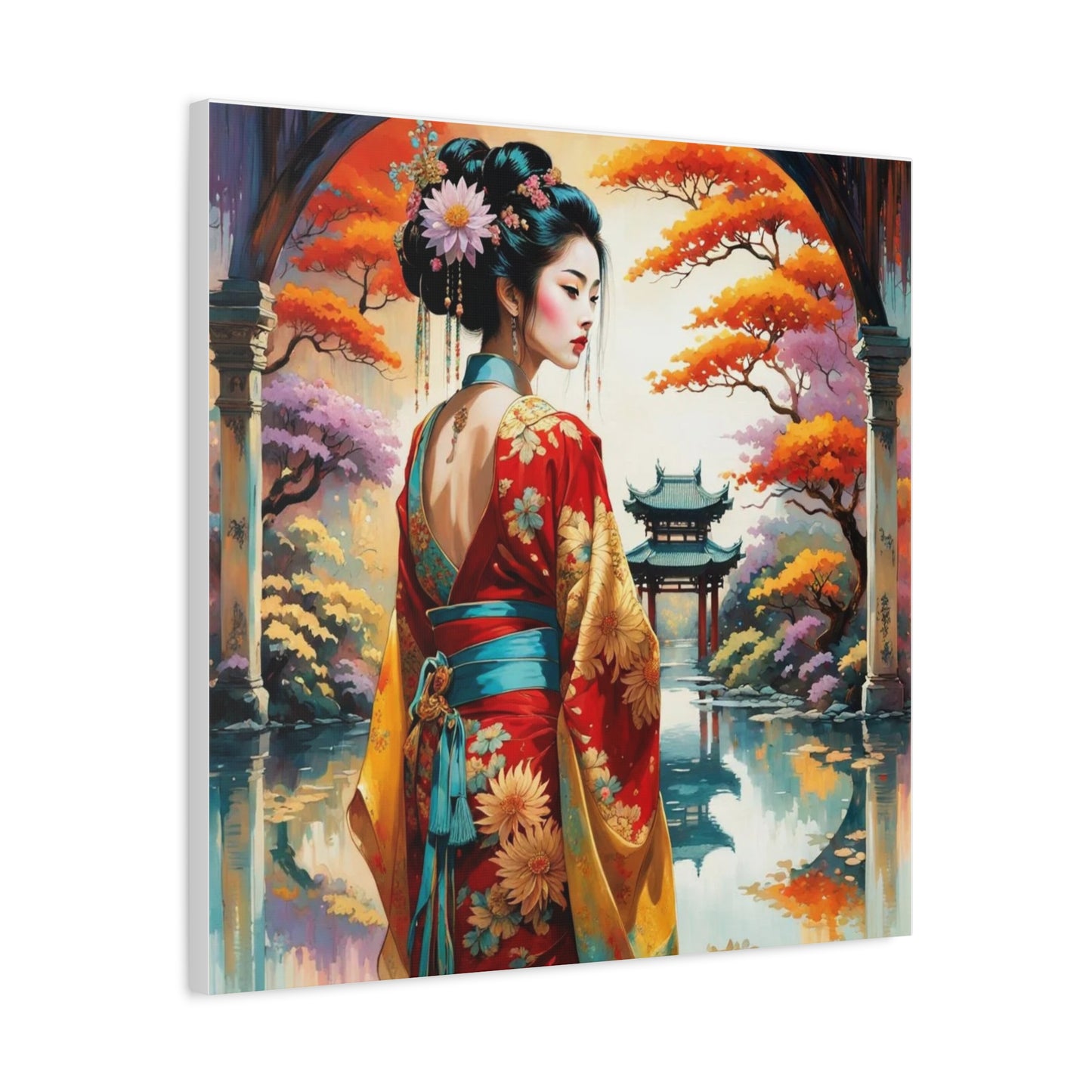 Geisha Asian Abstract Art