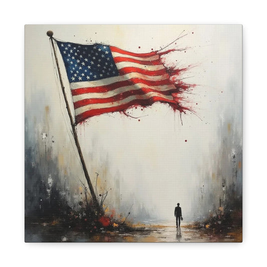 Tattered Flag Abstract Art
