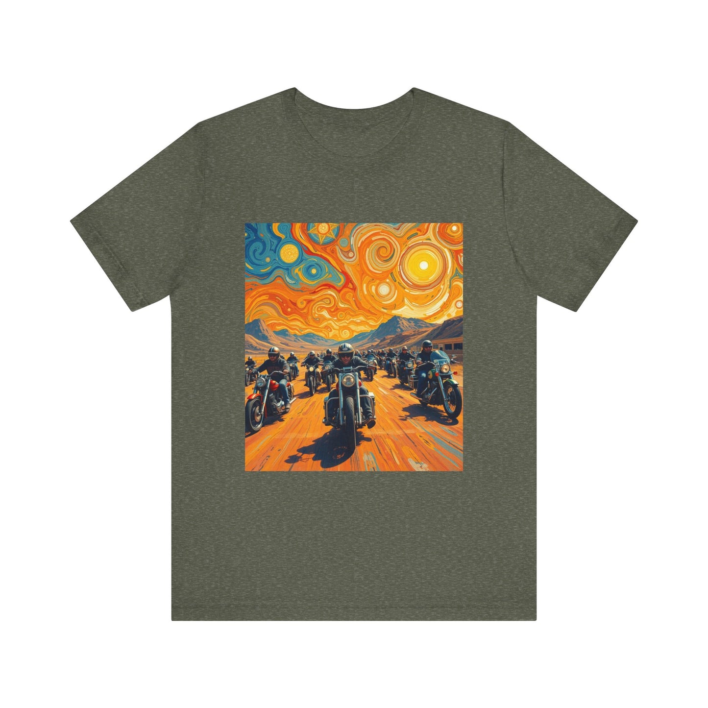 Black Hills Bikers in Sturgis Abstract Tee