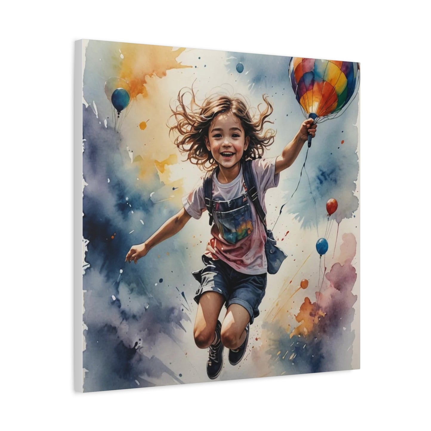 Little Boy with a Balloon Canvas Art - Children's Room Art