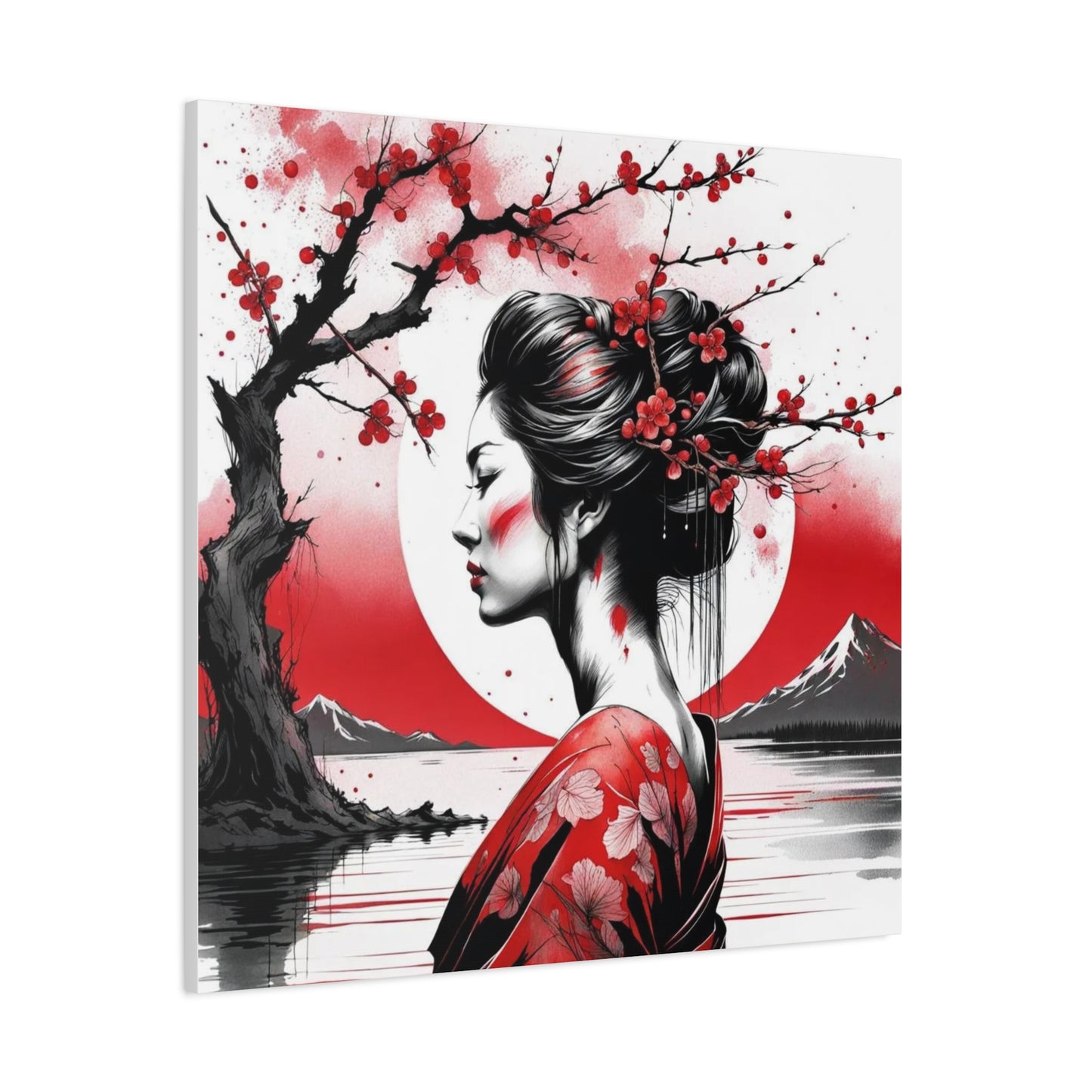 Beautiful Woman Asian Abstract Art