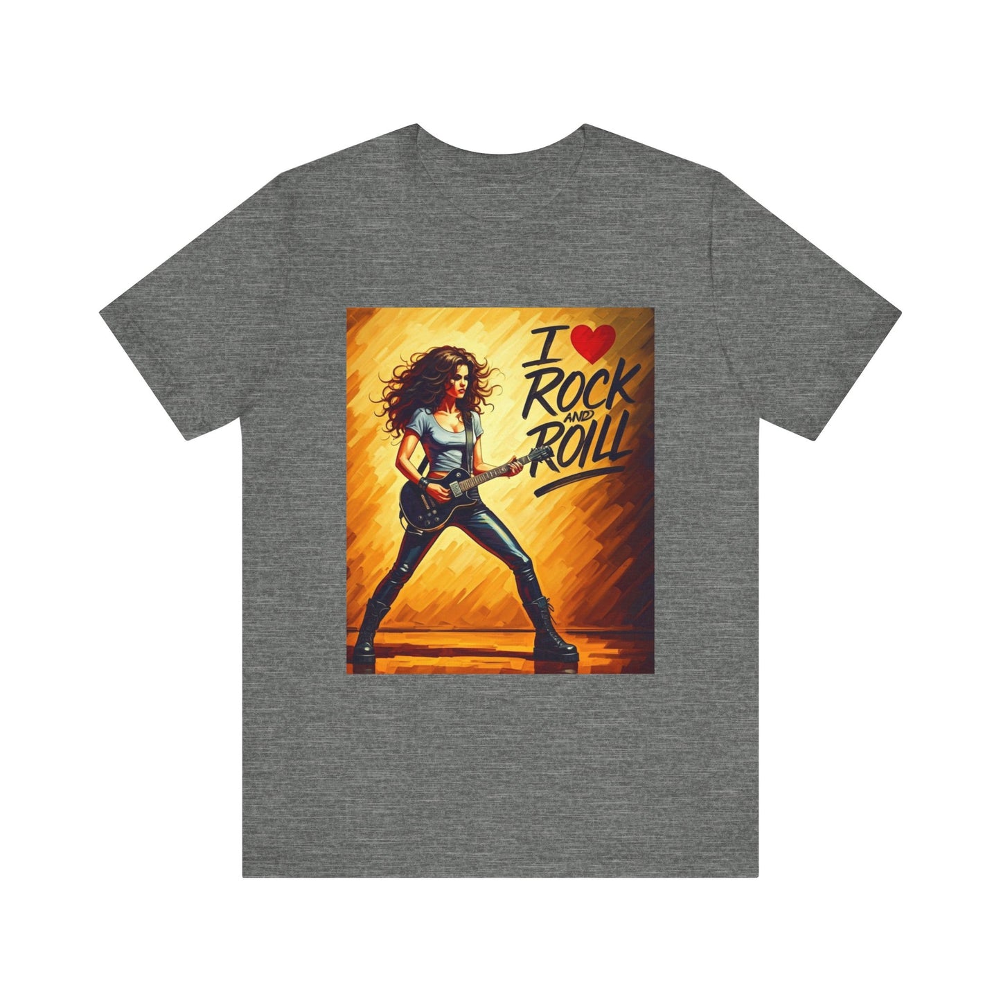 I Love Rock and Roll Abstract T-Shirt