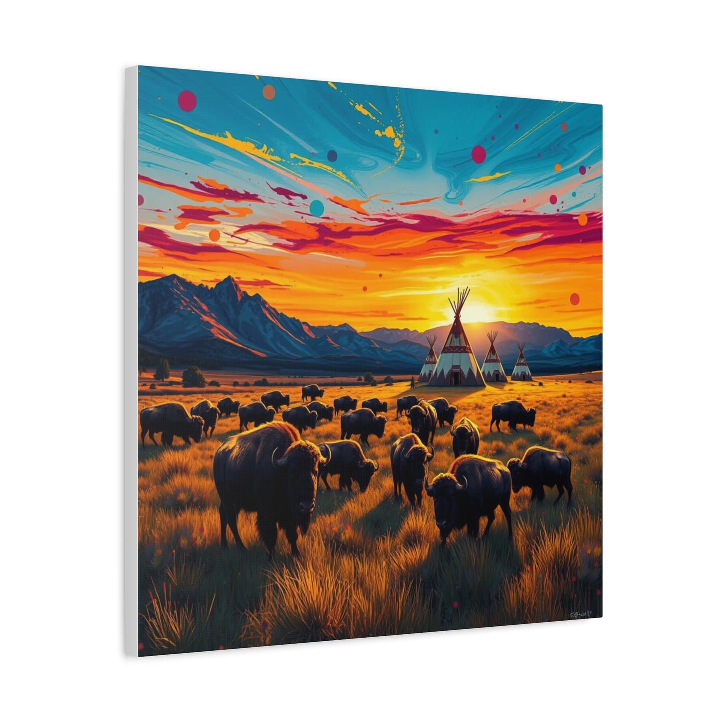 Canvas Print -Where the Buffalo Roam Wall Art