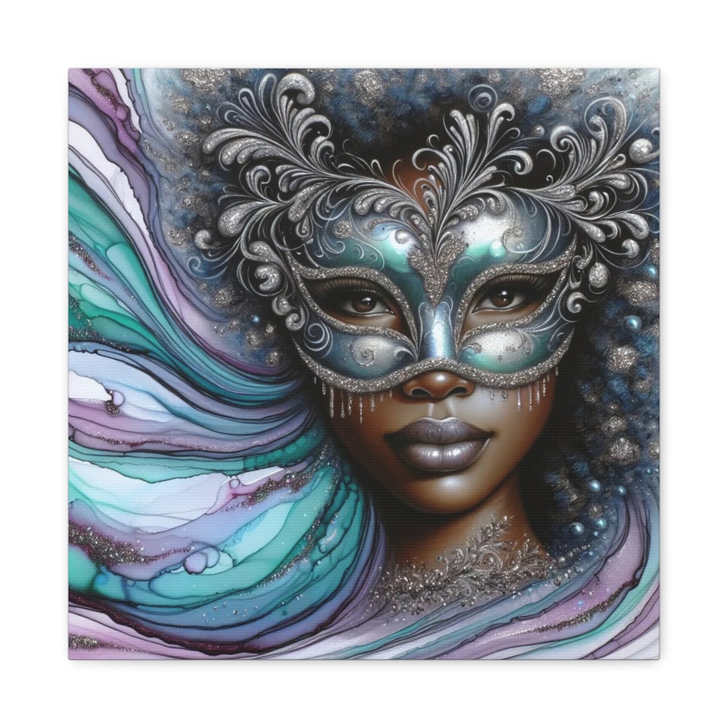 Beautiful Black Woman Abstract Canvas Art