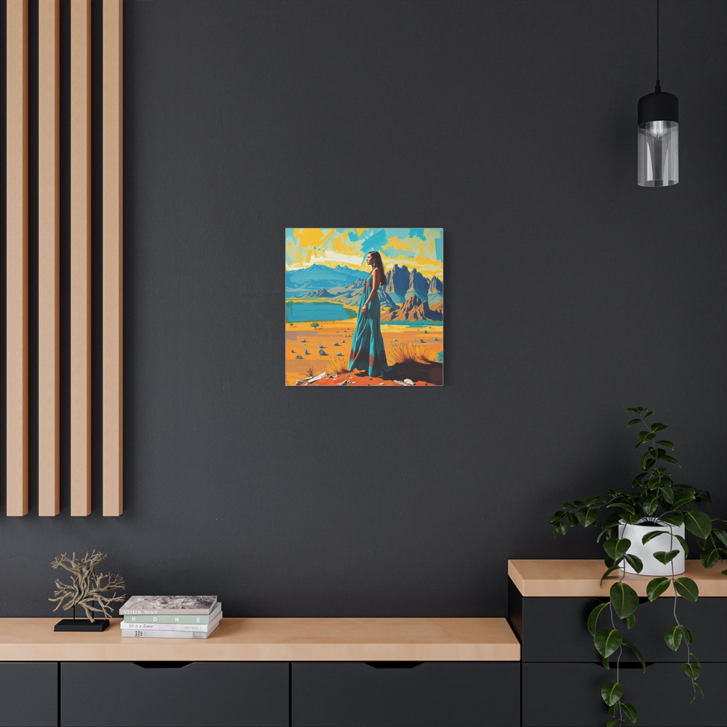 Canvas Print -Vibrant Native American Woman Wall Art
