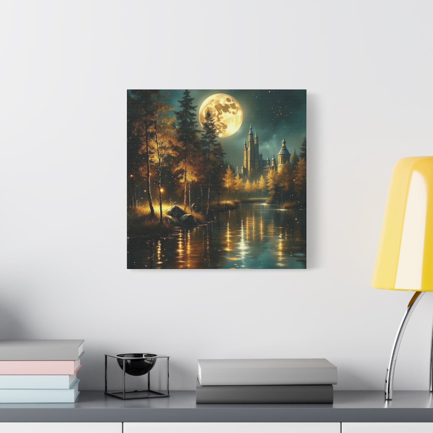 Canvas Print - Moon Over the Castle Wall Art