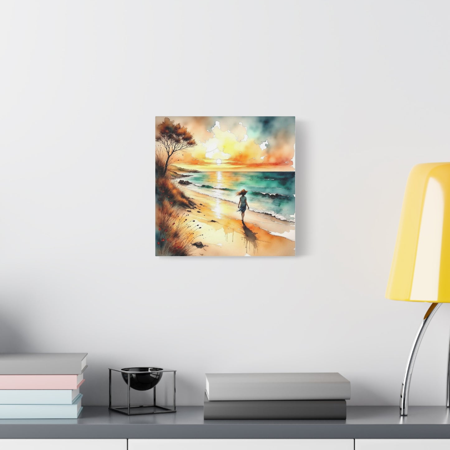 Girl on the Beach Abstract Art
