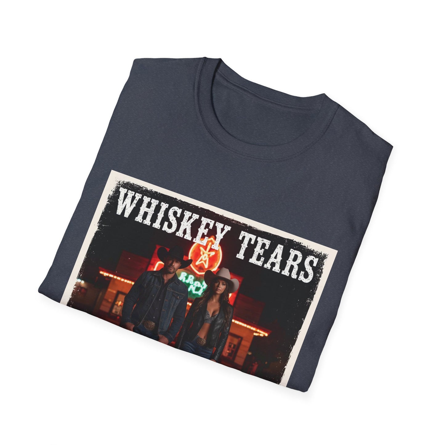 Whiskey Tears Modern Country Emotion Duet Album Cover Western Boho, Unisex T-Shirt,