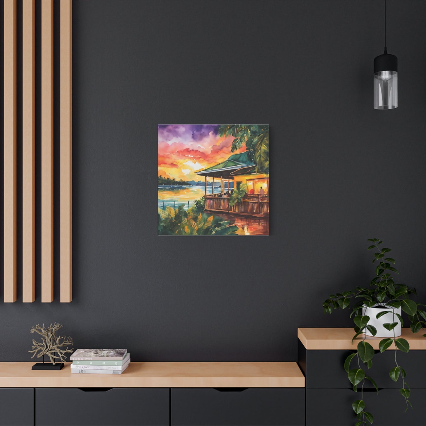 Beach Side Restaurant Abstract Art