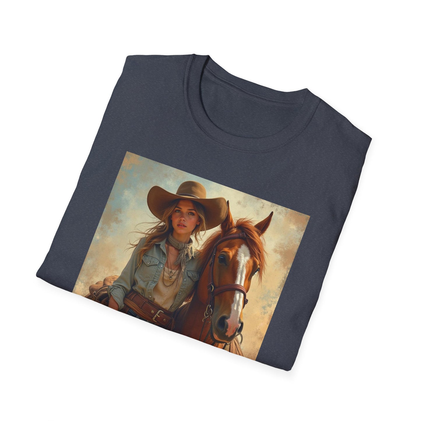 Girl and Her Horse Western Boho, Unisex T-Shirt,