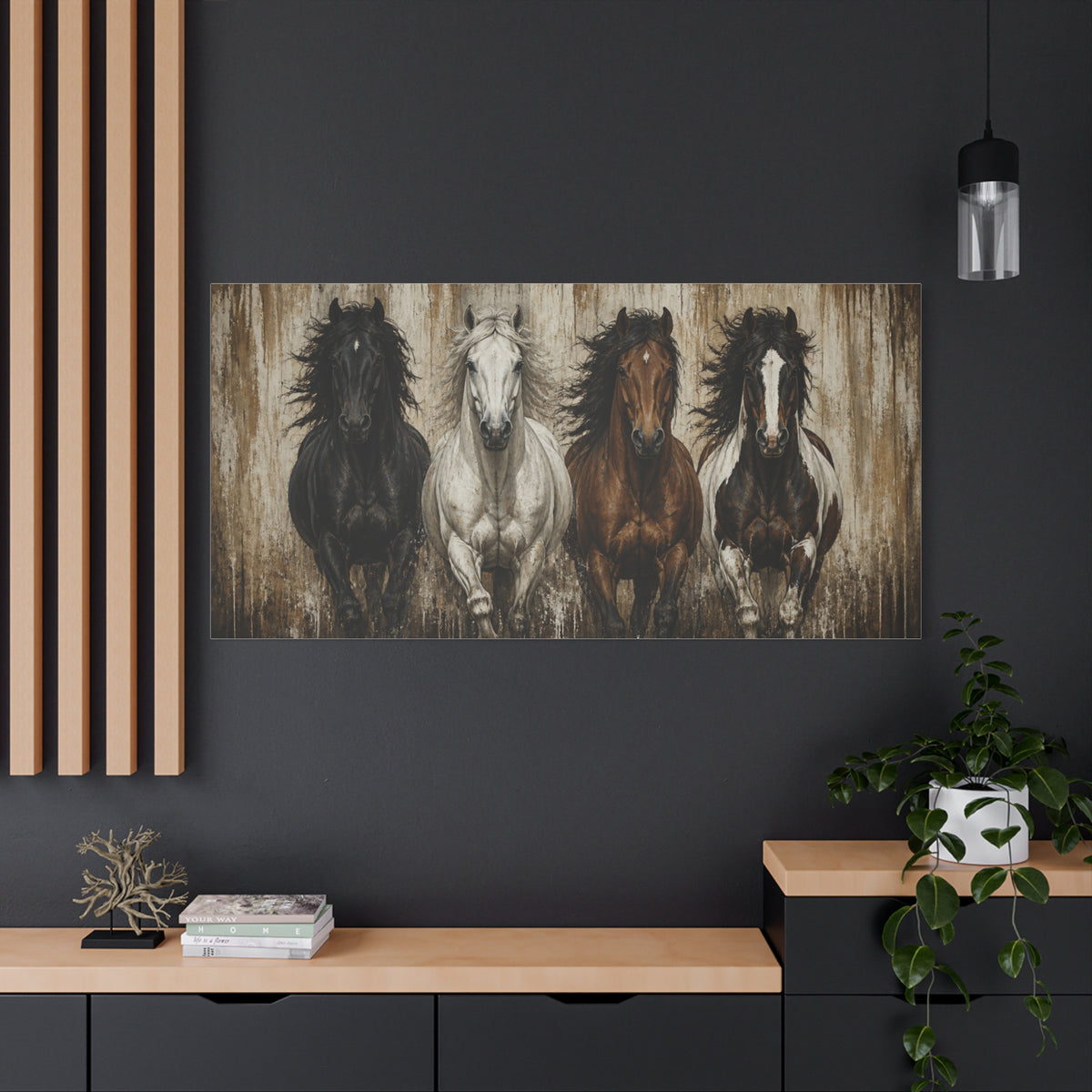 Running Horses Matte Canvas Wall Art — Stretched 1.25"