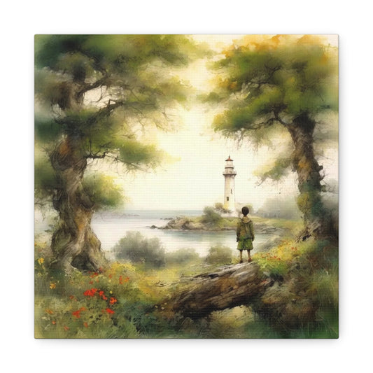 Boy and the Lighthouse Art