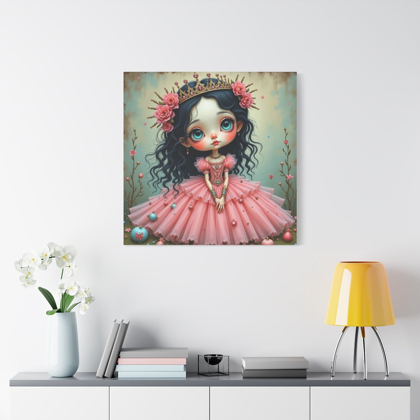 Girl in a Pink Dress Art