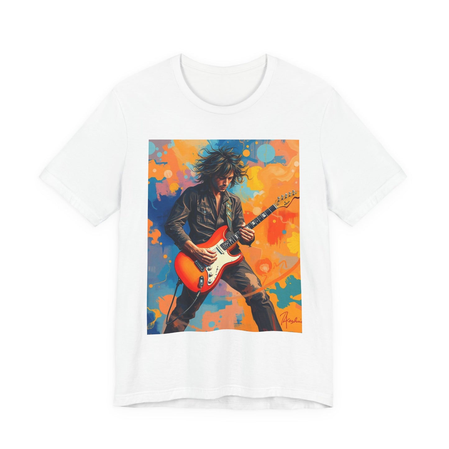 Male 80s Rocker Abstract T-Shirt 1