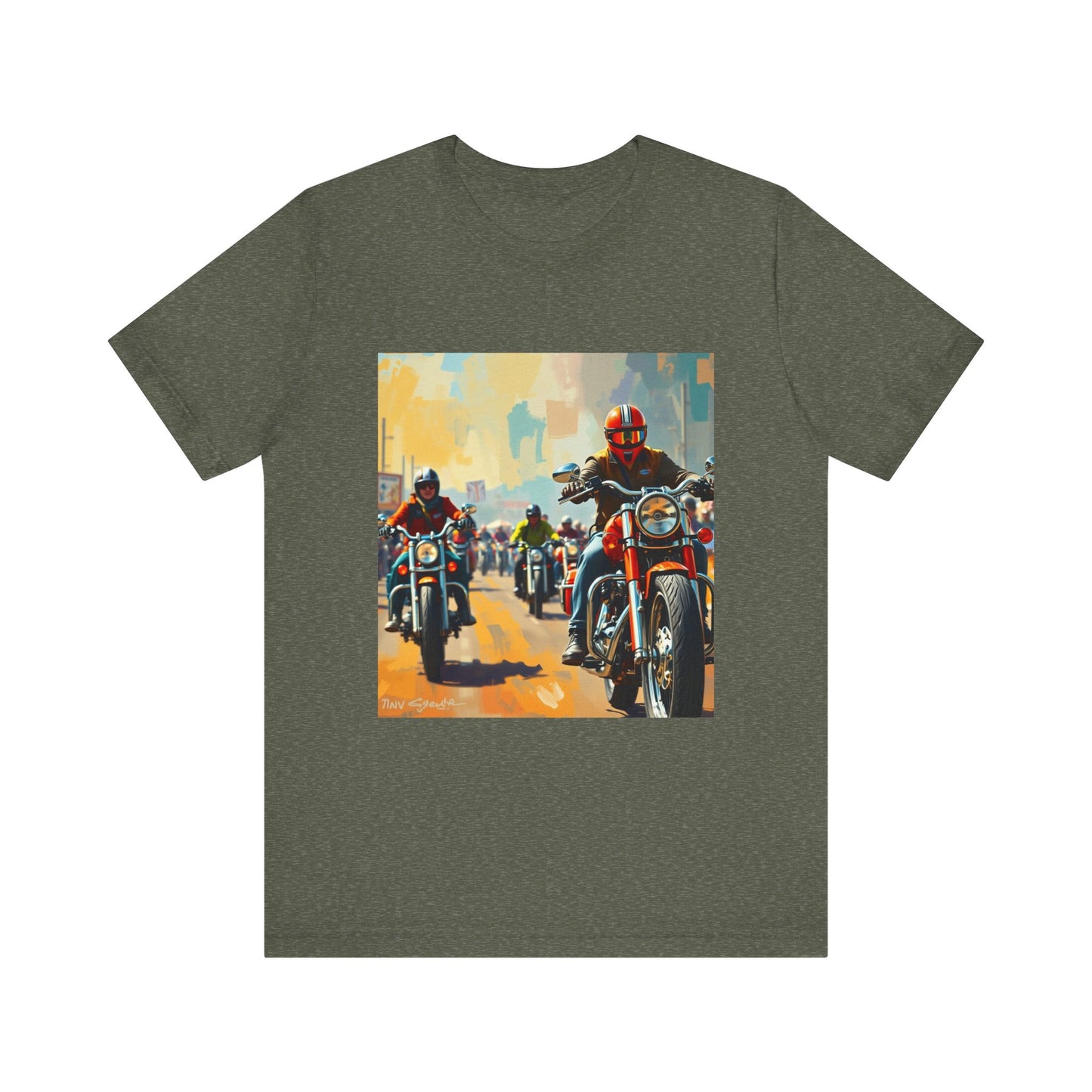 Black Hills Bikers in Sturgis Abstract Tee 1