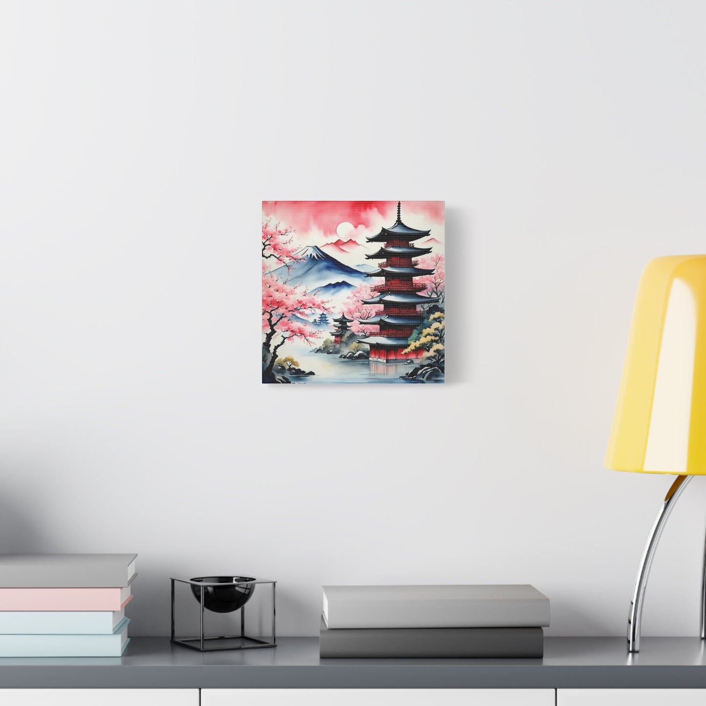 Sunset over the Mountains Asian Abstract Art