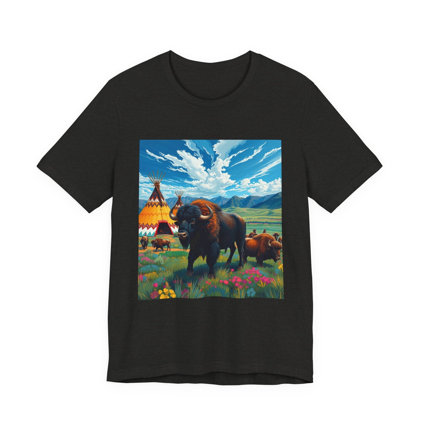 Southwest Abstract Buffalo Tee Shirt