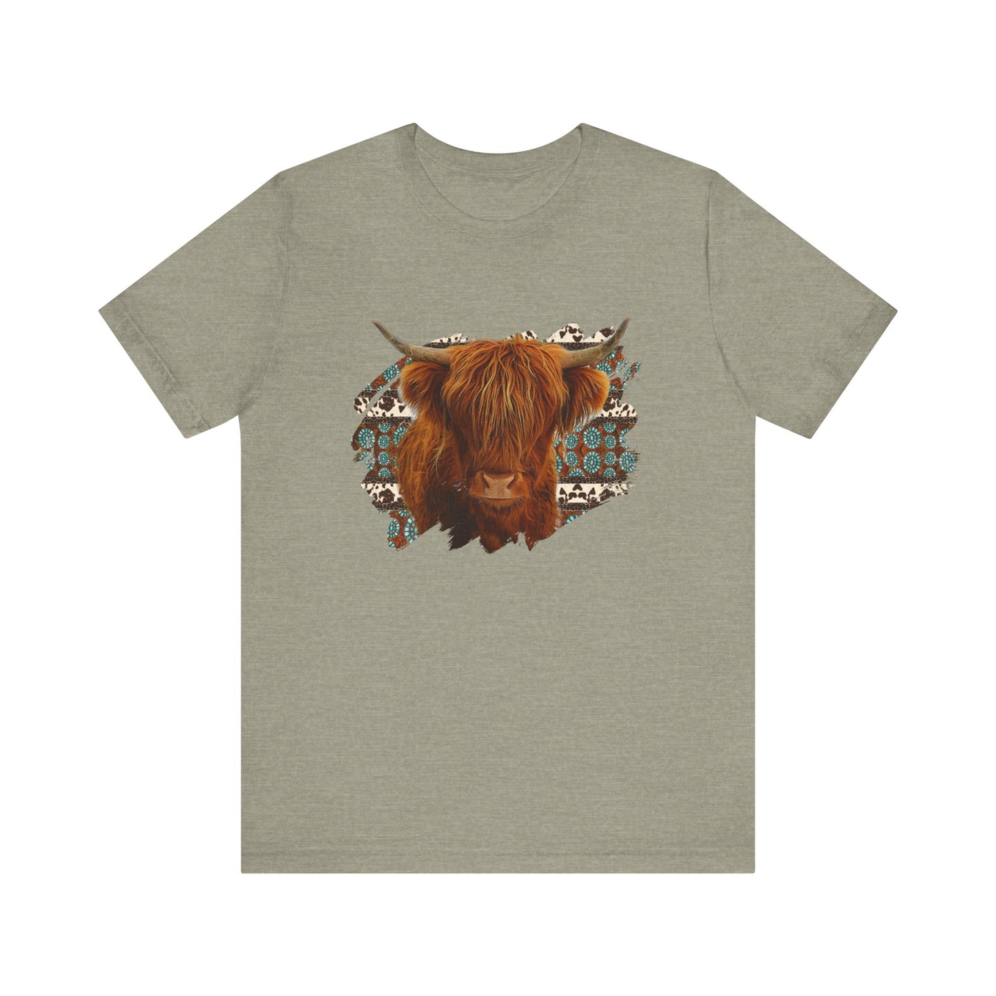 Furry Cow with Turquoise T-Shirt