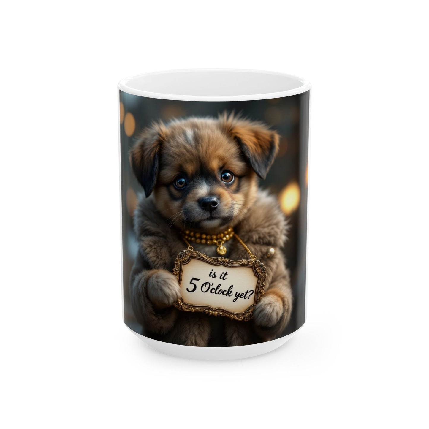 Is it 5 O'clock Yet Ceramic Mug (11oz, 15oz)