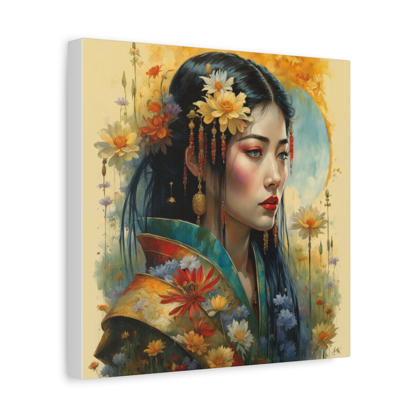 Beautiful Woman Asian Abstract Art