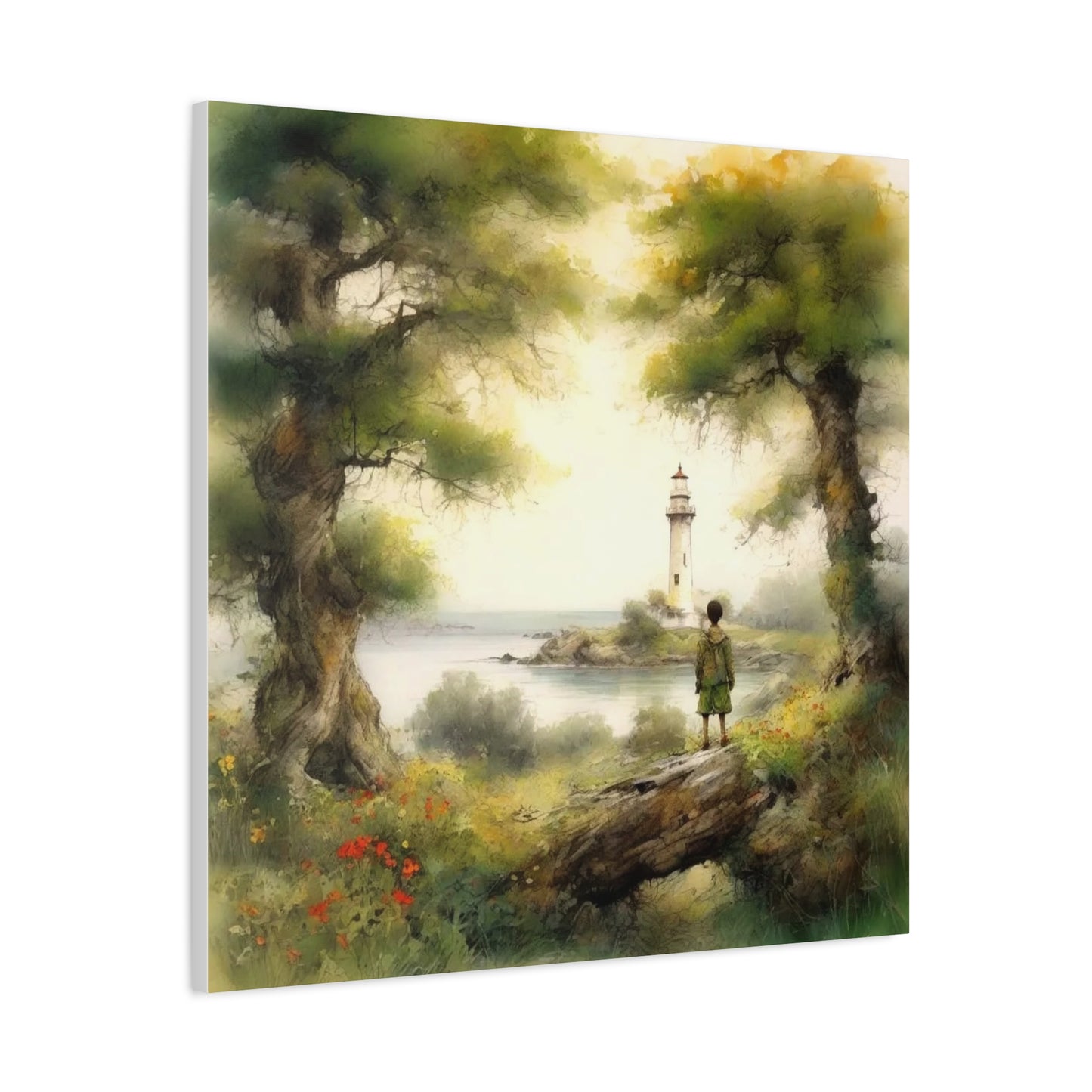 Boy and the Lighthouse Art