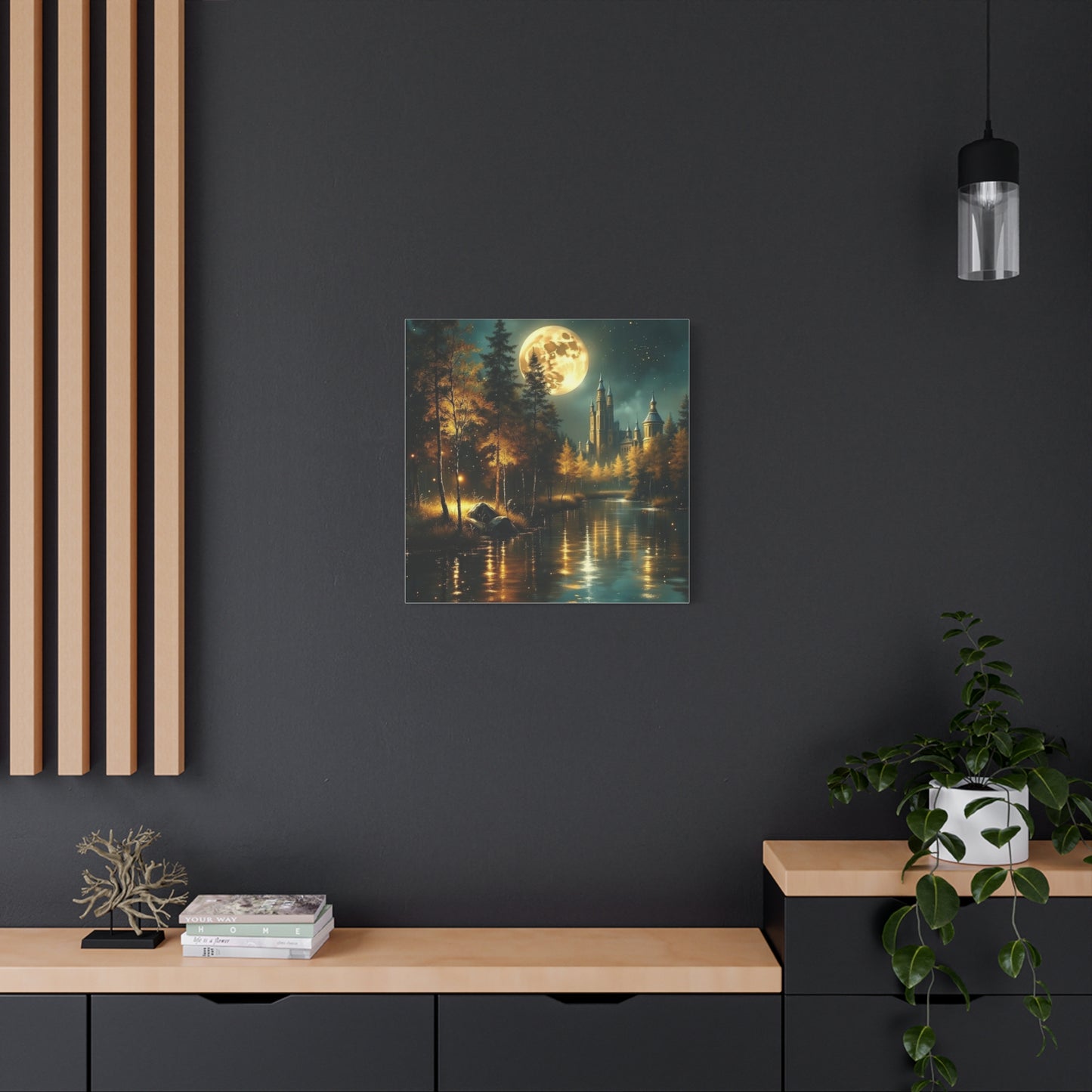 Canvas Print - Moon Over the Castle Wall Art