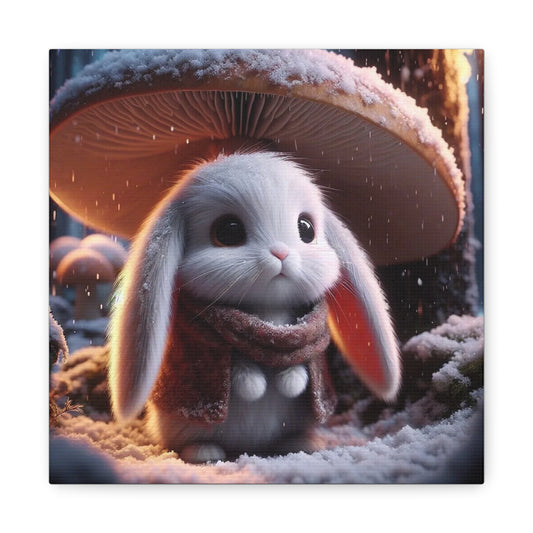 Baby Bunny in the Snow Art