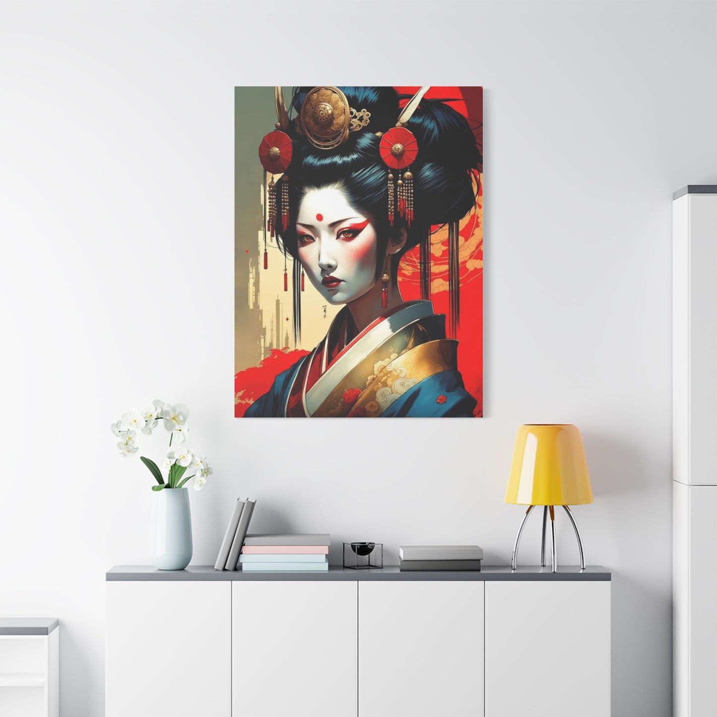 Geisha Asian Abstract Art