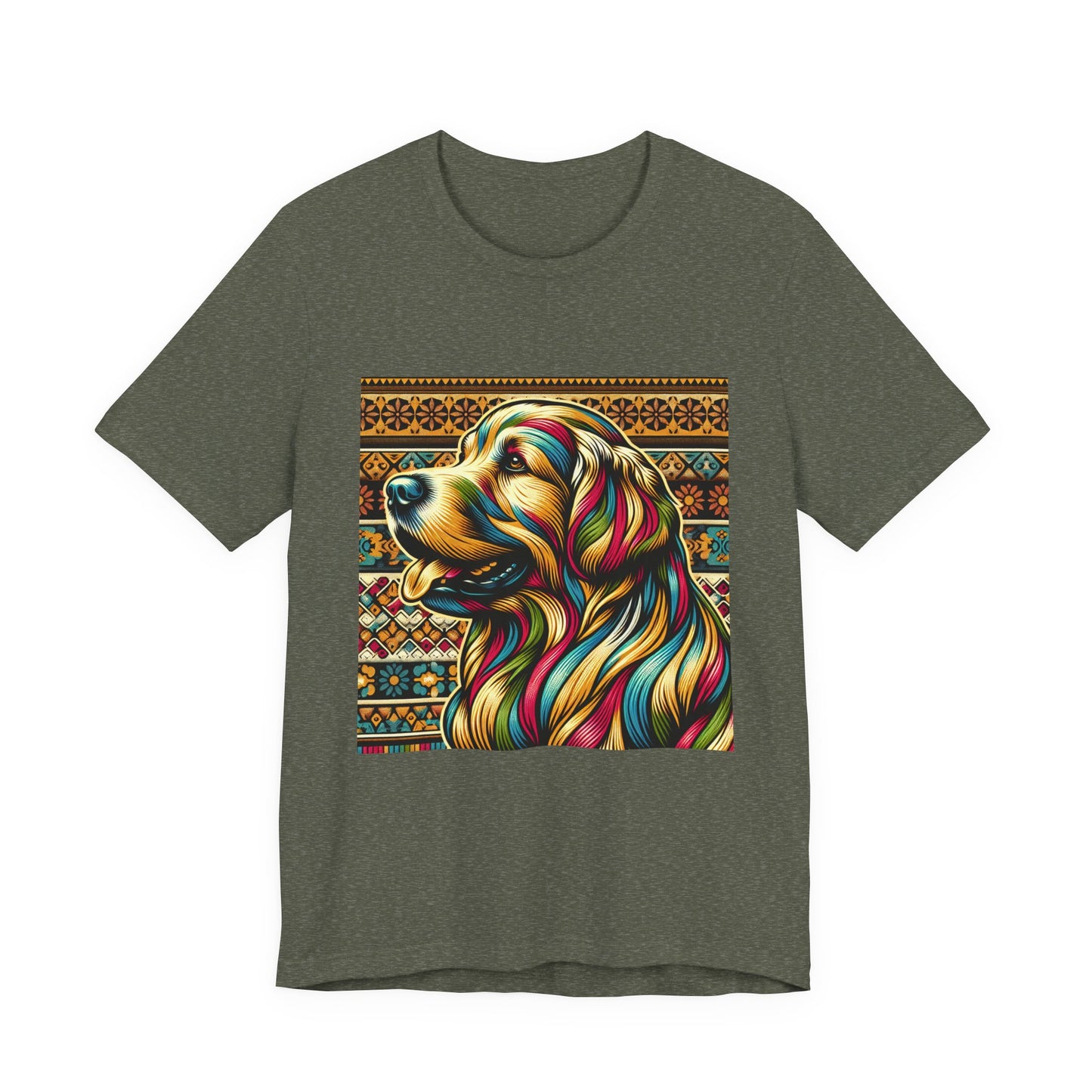 Retro Colorful Golden Retiever Tee - Unisex Shirt