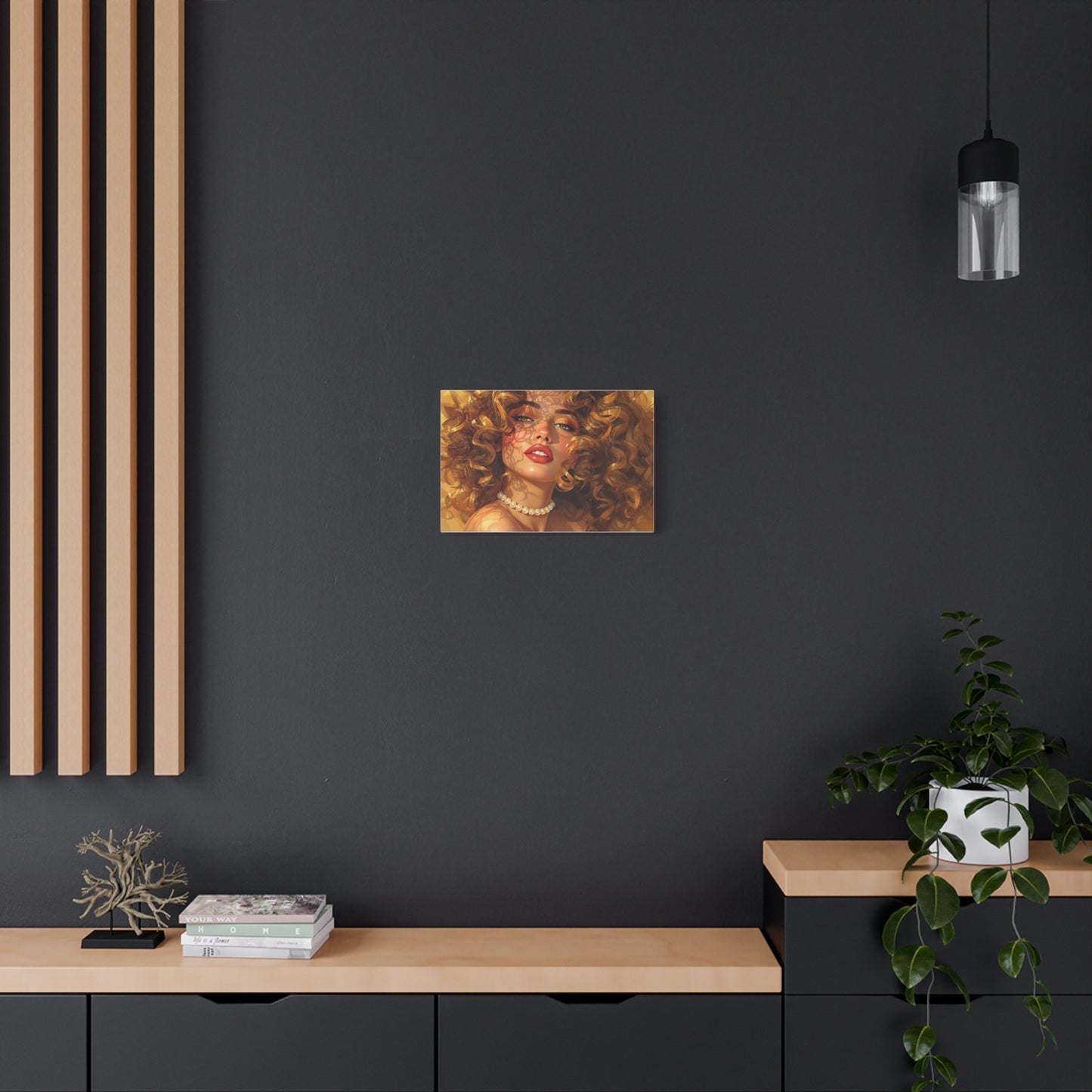 Canvas Print - Blonde Woman With Pearls