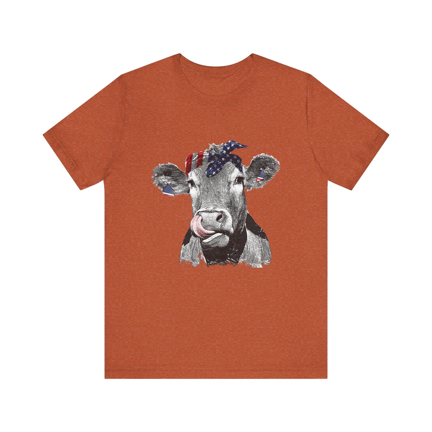 Cow with Flag Bandanna T-Shirt