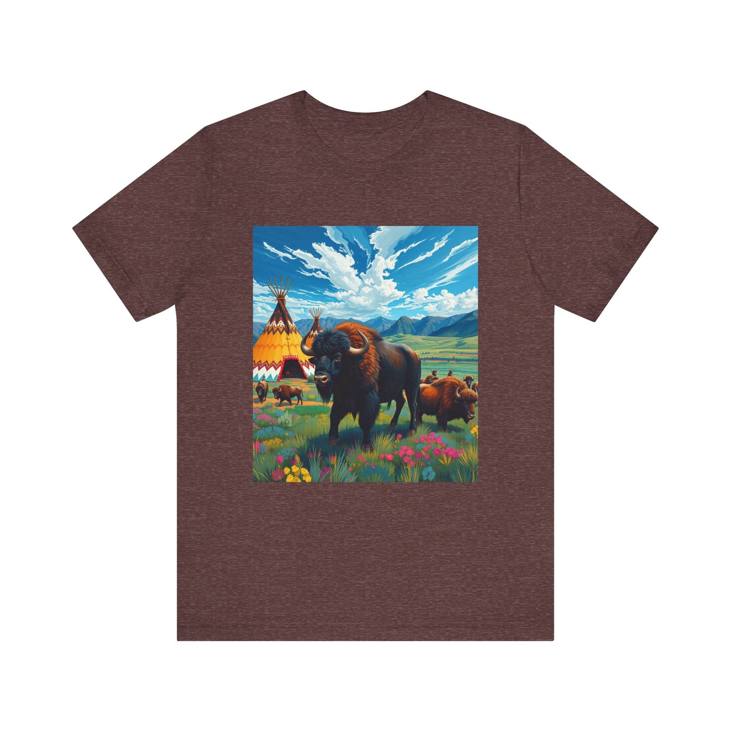 Southwest Abstract Buffalo Tee Shirt