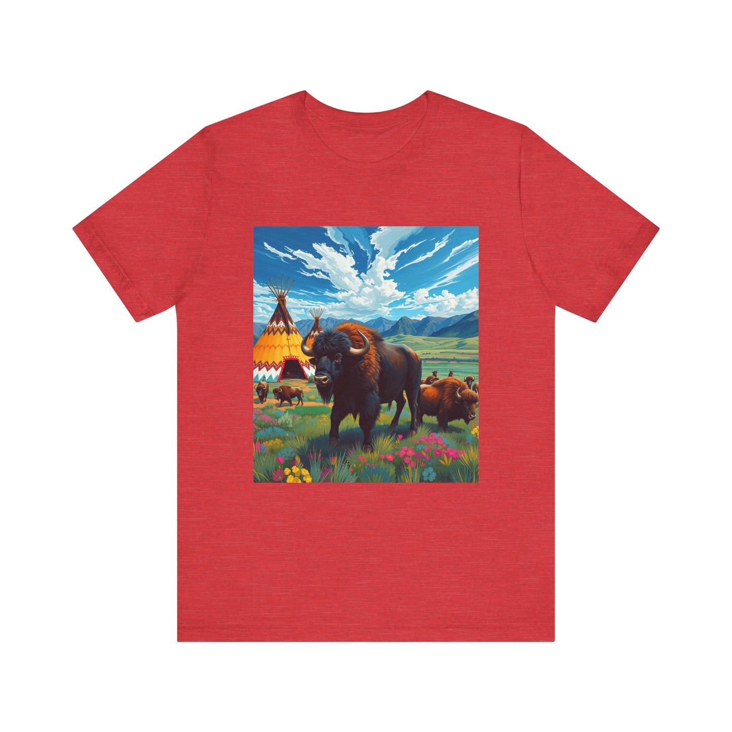 Southwest Abstract Buffalo Tee Shirt
