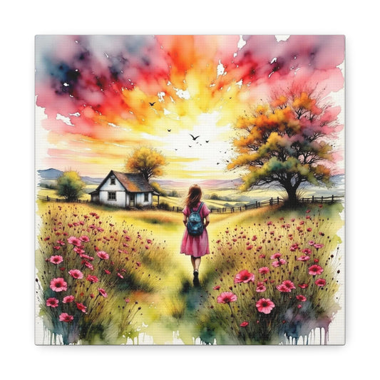 Walking Home From School Abstract Art