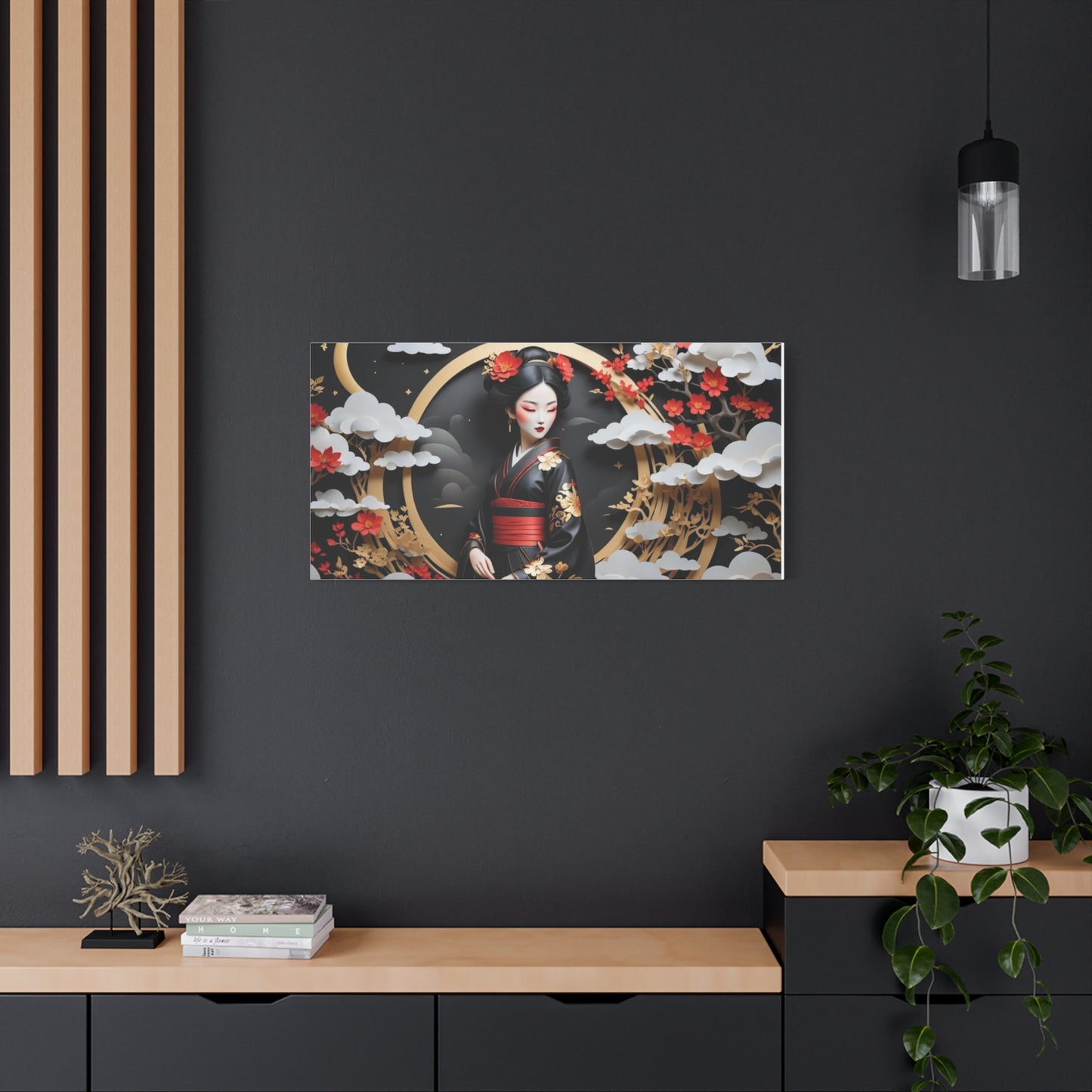 Geisha Asian Abstract Art