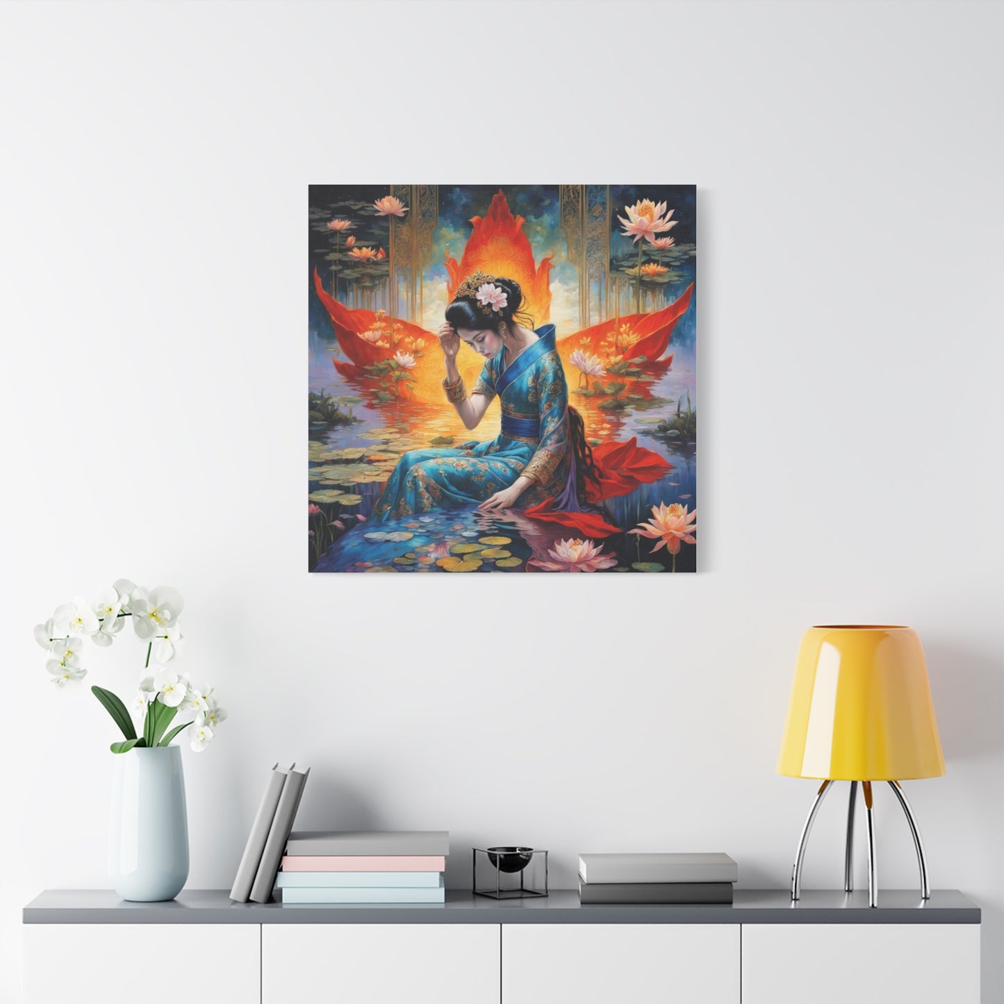 Lady in the Water Asian Abstract Art