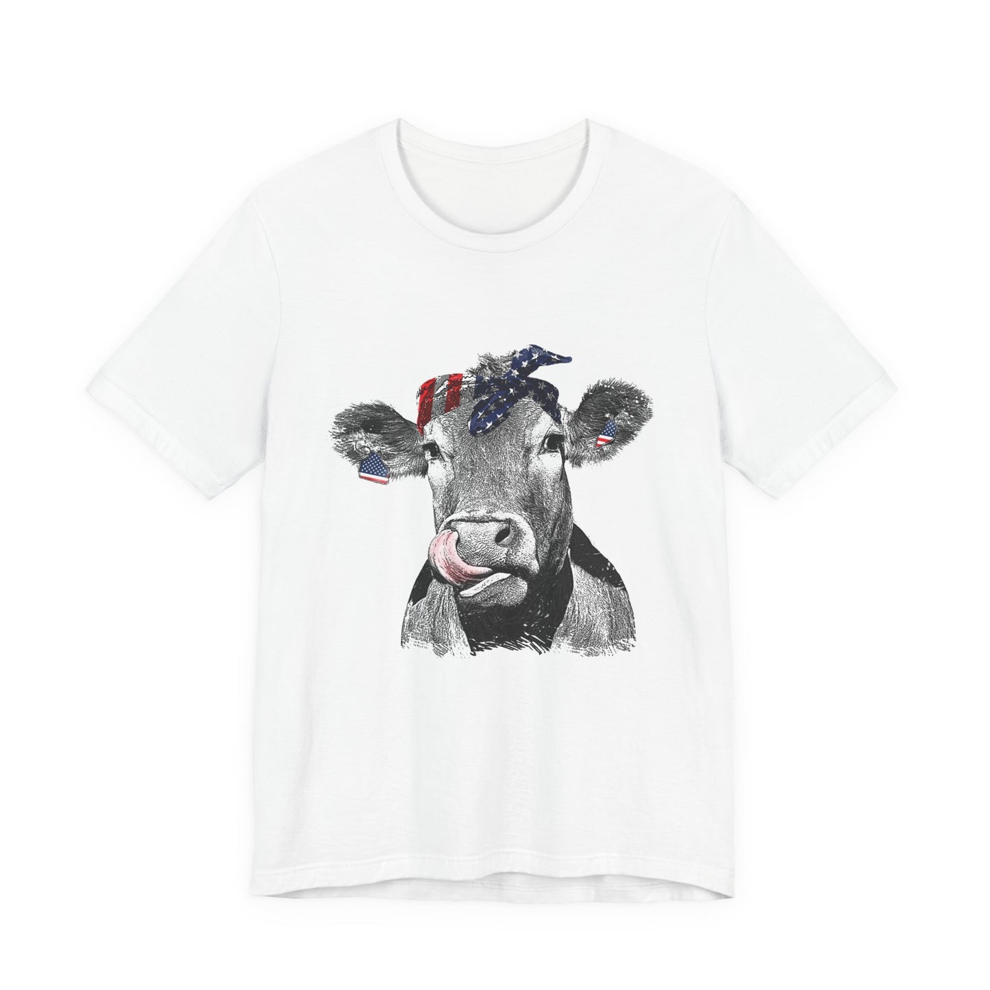 Cow with Flag Bandanna T-Shirt