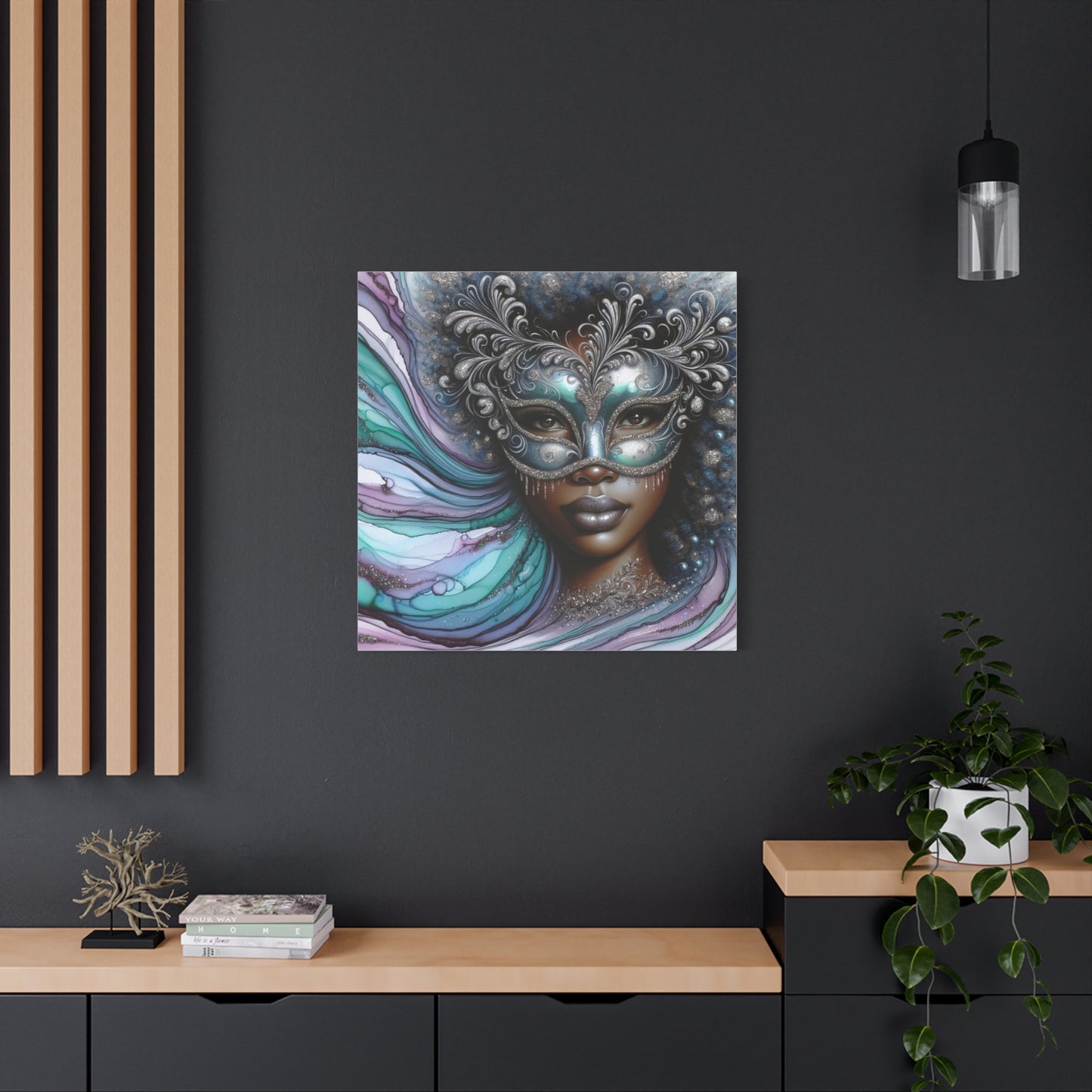 Beautiful Black Woman Abstract Canvas Art