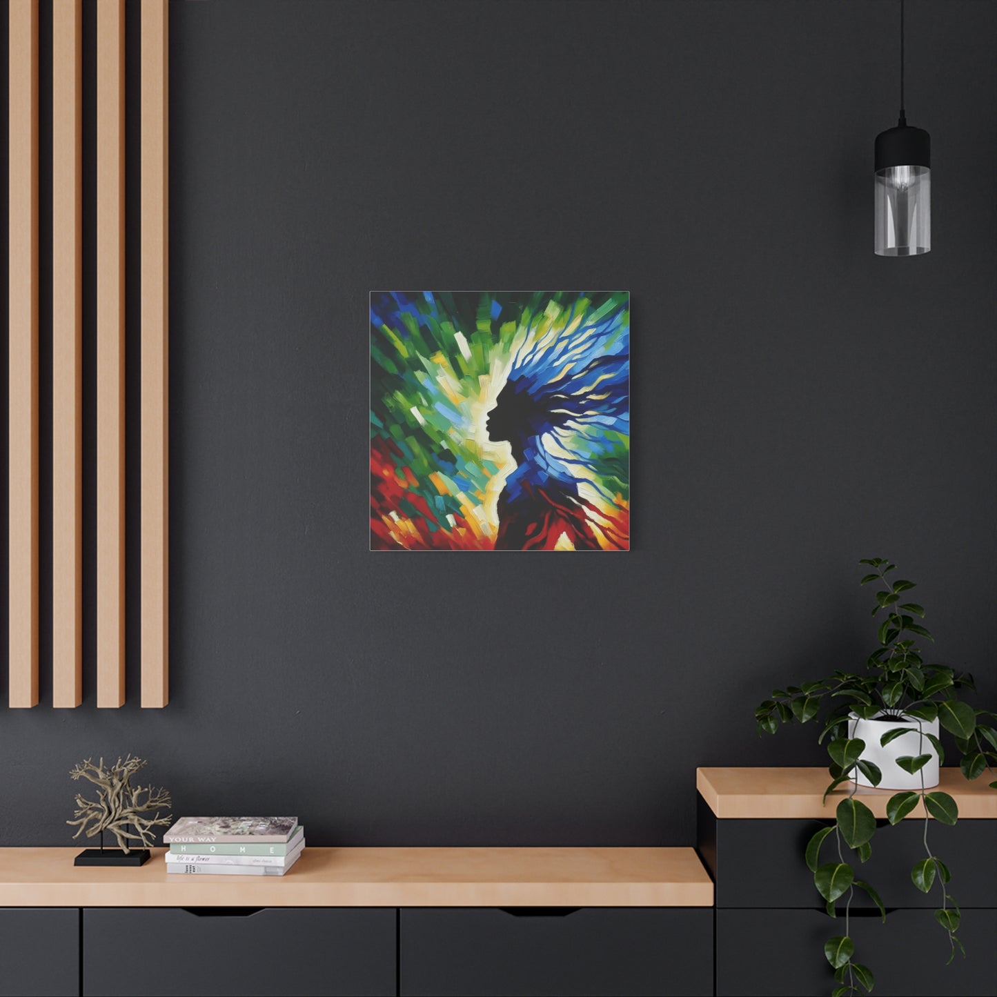 Abstract Man Black Canvas Art