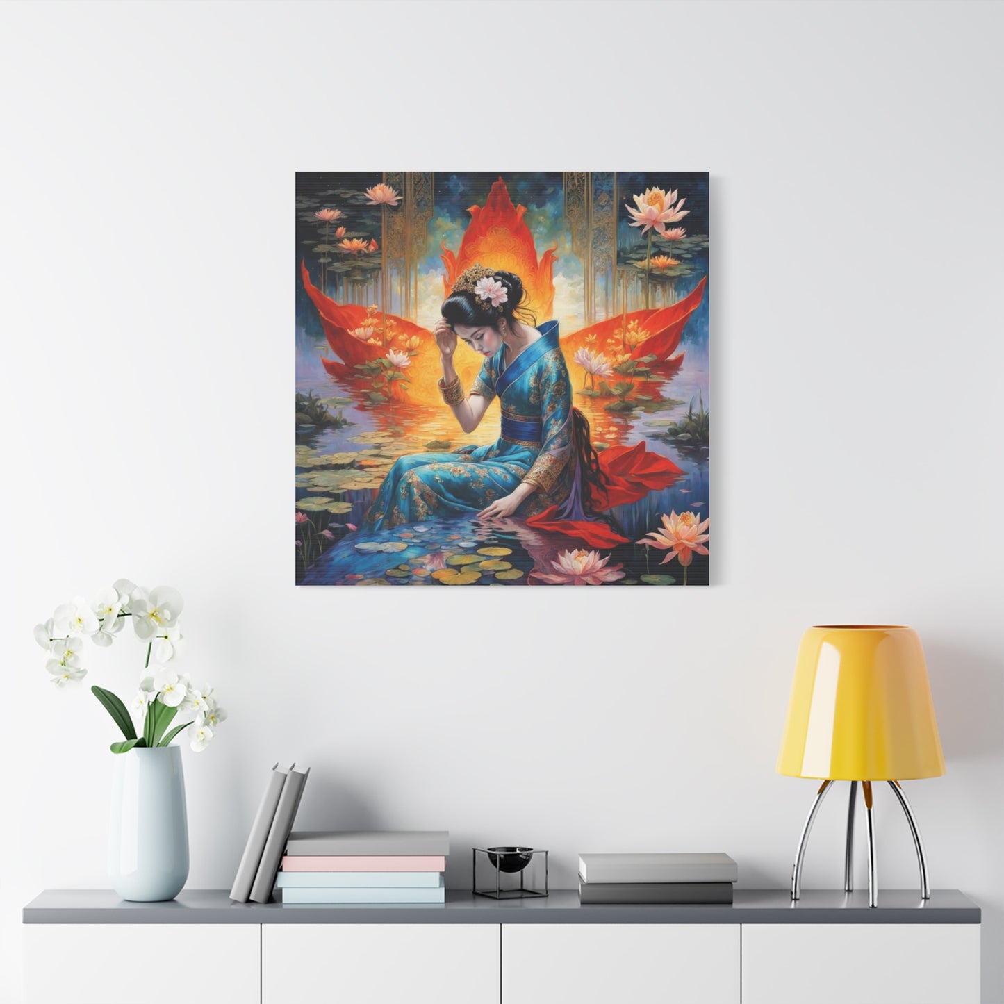 Lady in the Water Asian Abstract Art
