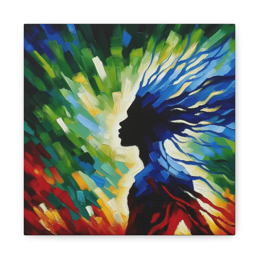 Abstract Man Black Canvas Art