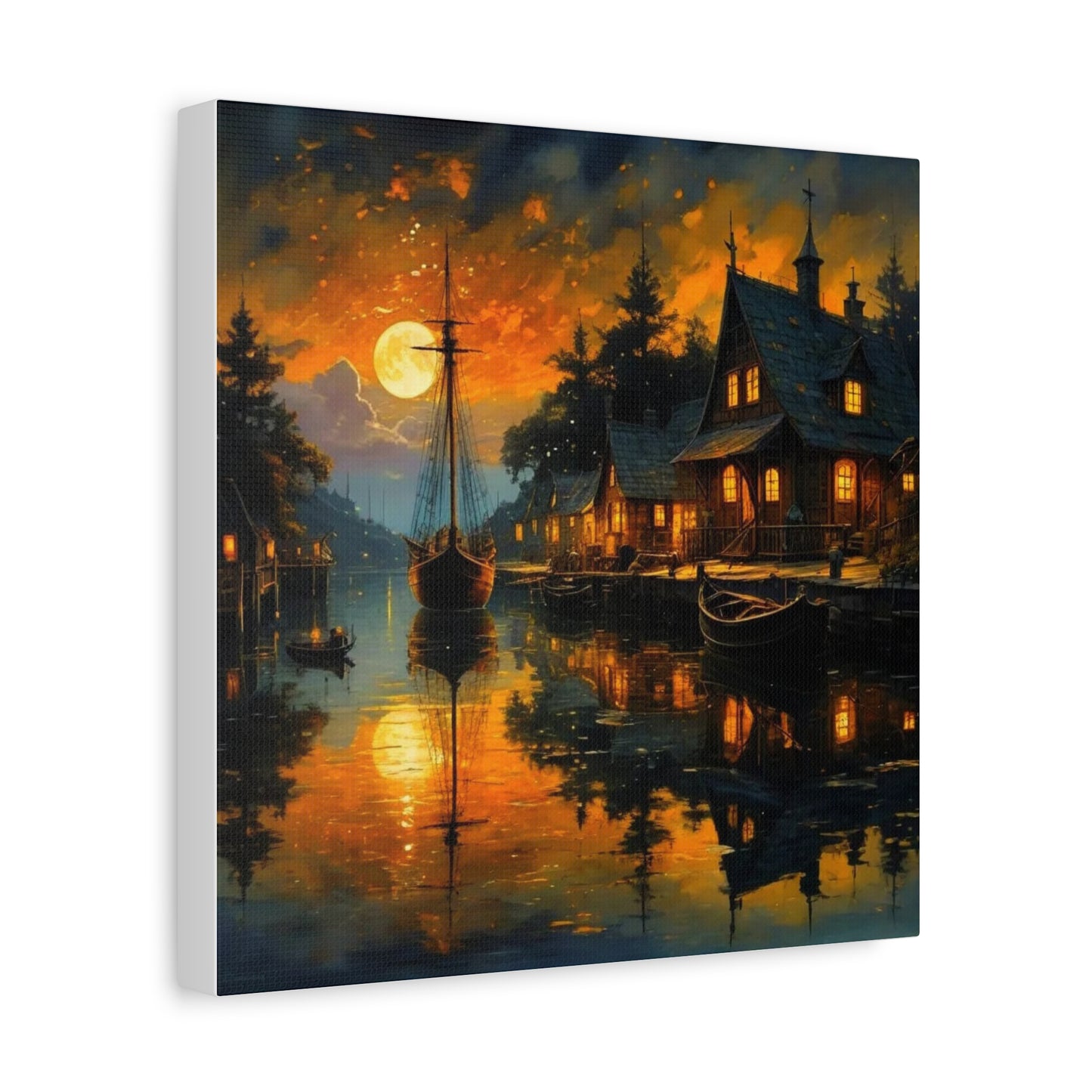 Wall Art - Harbor Glow Matte Canvas