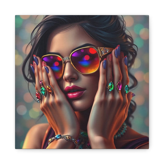 Lady in Jewels Abstract Art