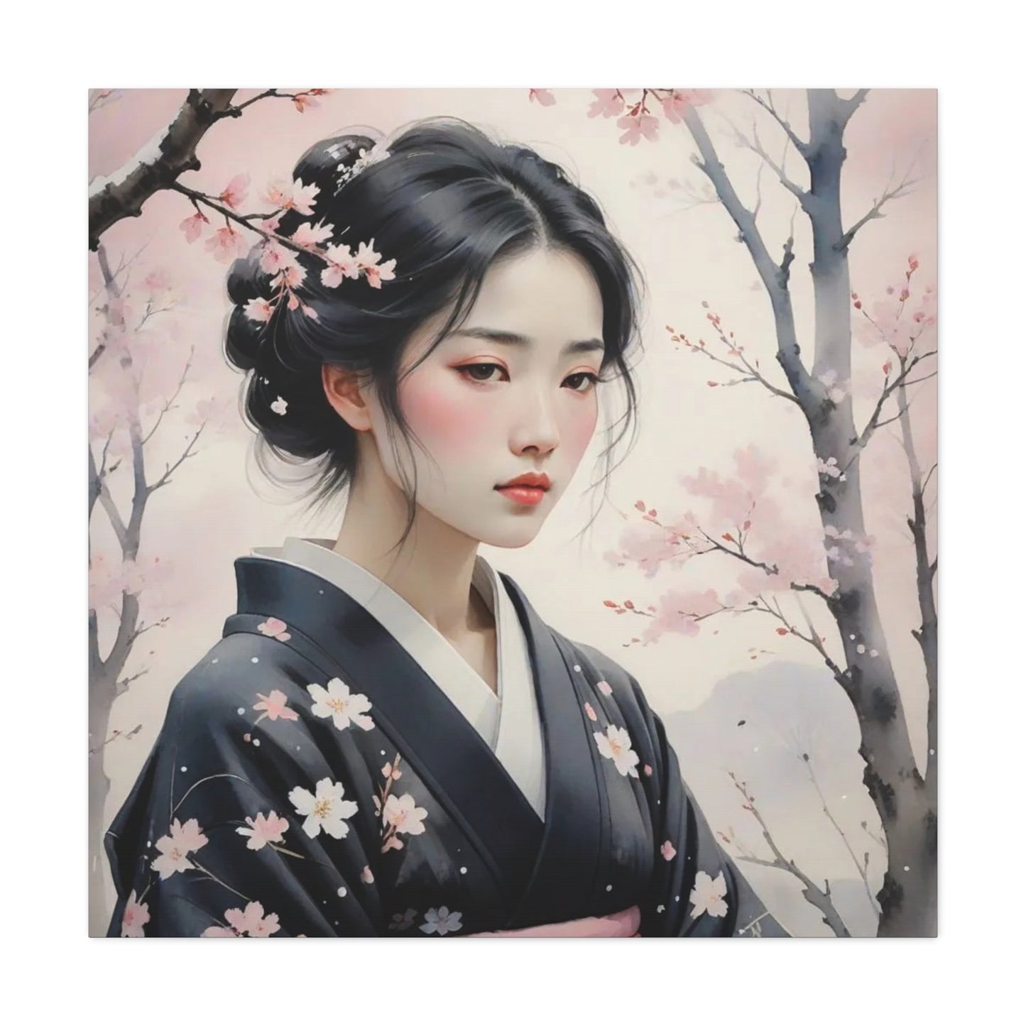 Beautiful Woman Asian Abstract Art