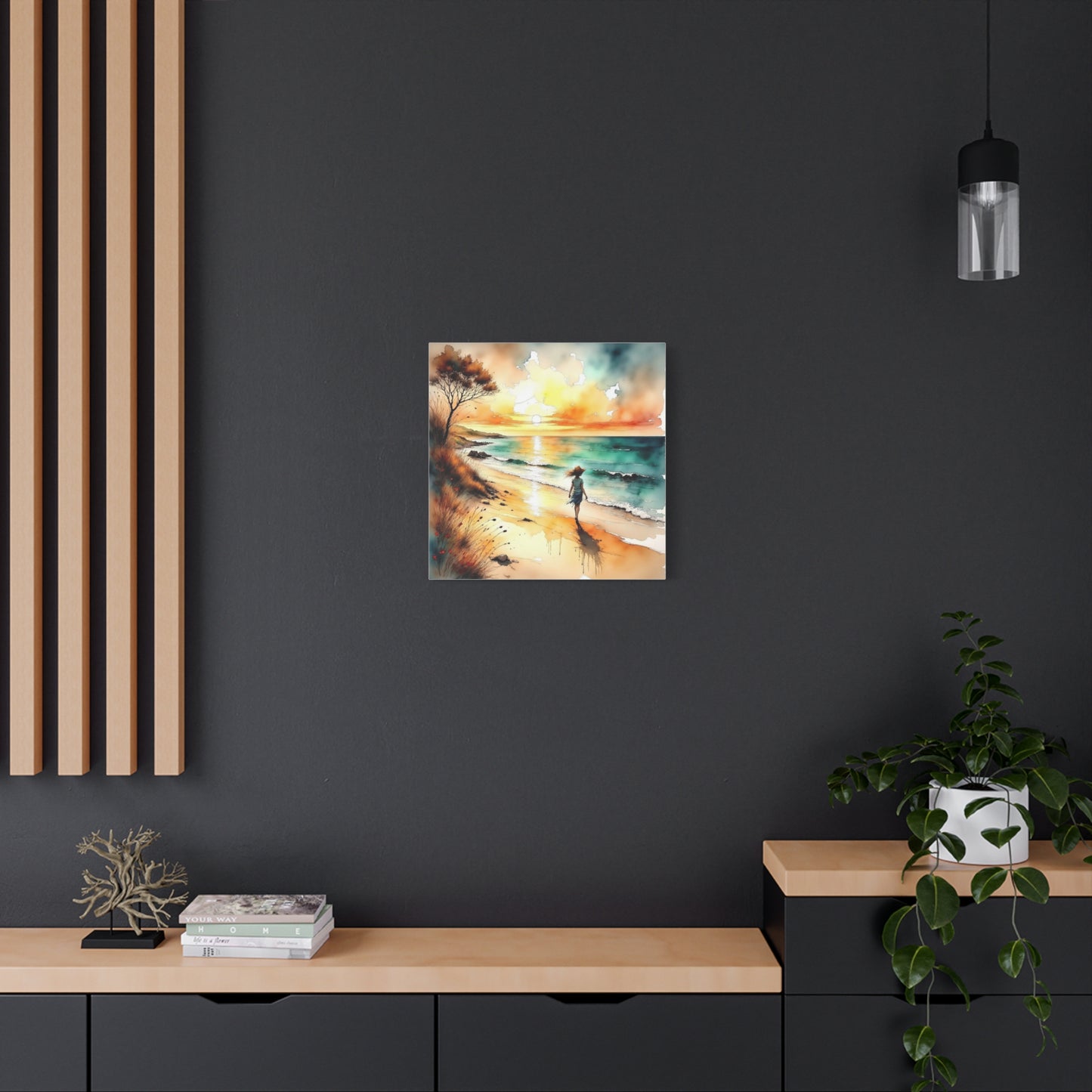 Girl on the Beach Abstract Art