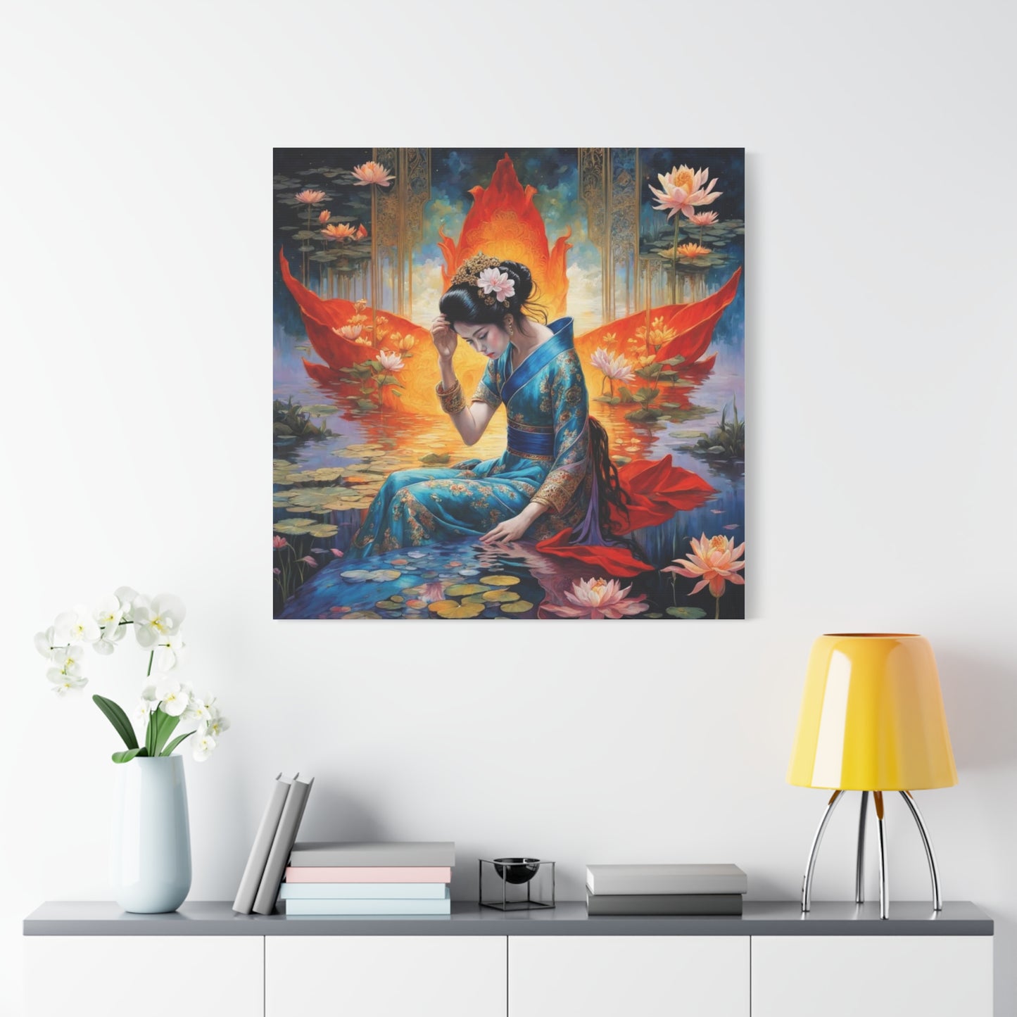 Lady in the Water Asian Abstract Art