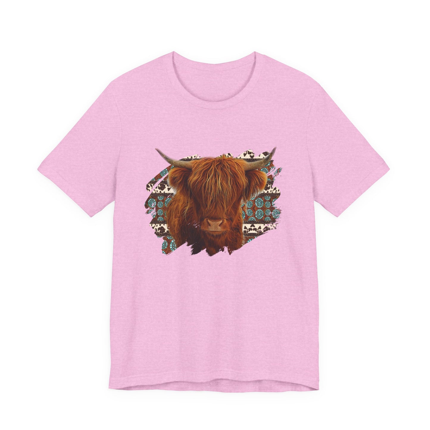 Furry Cow with Turquoise T-Shirt