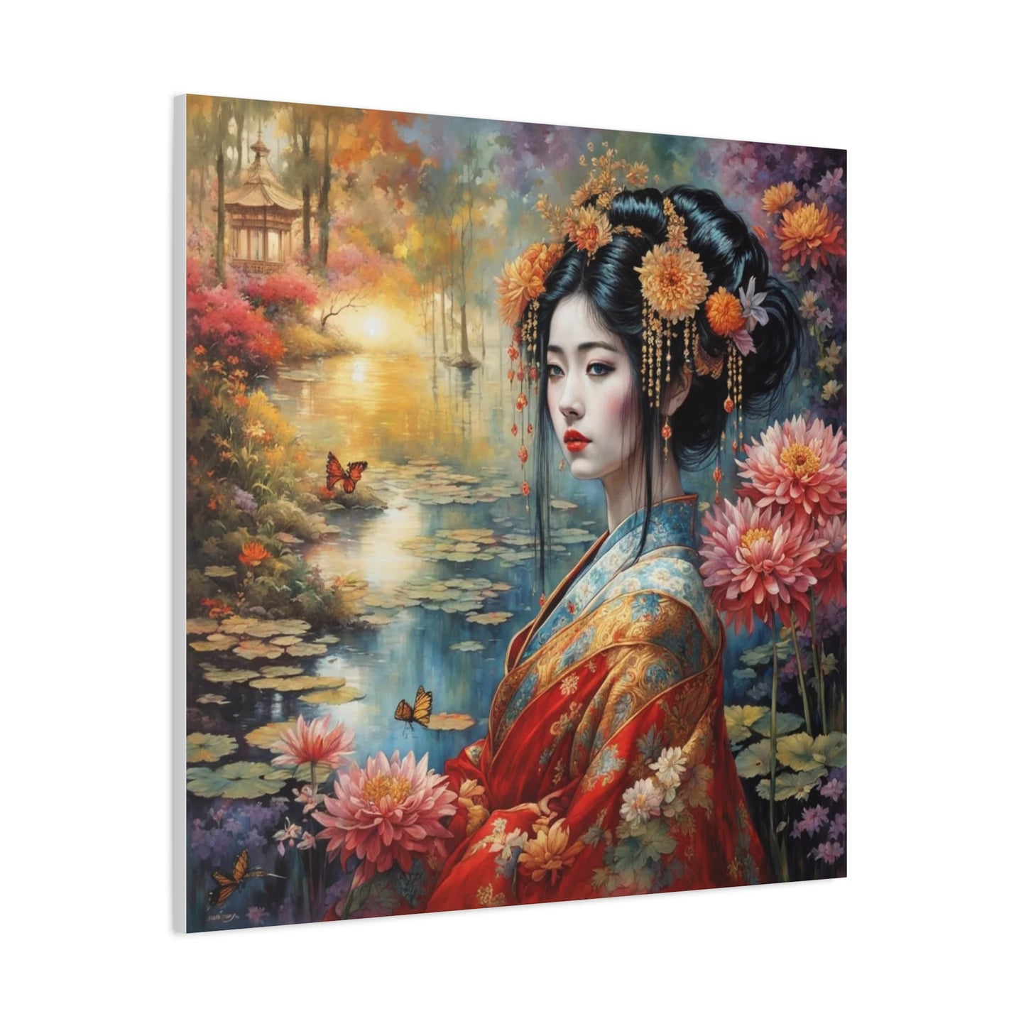 Beautiful Woman Asian Abstract Art